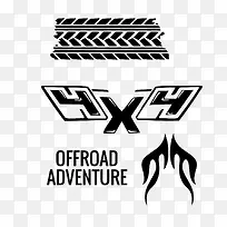 四驱越野车徽标插画-空若网 四驱越野车徽标插画-空若网