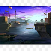 卡通漫画海上插画-空若网 卡通漫画海上插画-空若网