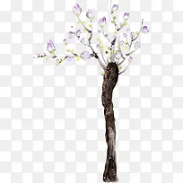 紫色清新叶子树-空若网 紫色清新叶子树-空若网