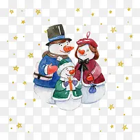 水彩雪人-空若网 水彩雪人-空若网