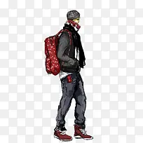 ��ʿ���ж�װ��Ƹ�廭-������