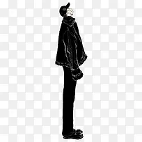 韩式冬装男孩手绘插画-空若网 韩式冬装男孩手绘插画-空若网