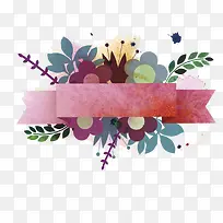 水彩飘带矢量素材-空若网 水彩飘带矢量素材-空若网