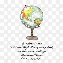 水彩地球仪-空若网 水彩地球仪-空若网