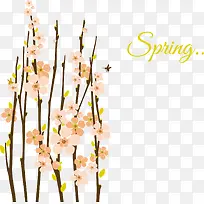 矢量春天开花景象元素-空若网 矢量春天开花景象元素-空若网