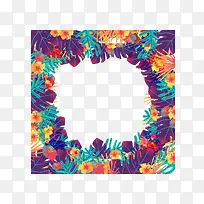 热带植物花卉边框矢量-空若网 热带植物花卉边框矢量-空若网