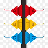 矢量彩色立体三角形-空若网 矢量彩色立体三角形-空若网