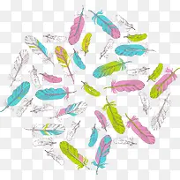 卡通手绘羽毛-空若网 卡通手绘羽毛-空若网