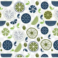 蓝绿色卡通水果花纹-空若网 蓝绿色卡通水果花纹-空若网