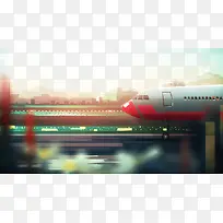 机场场景插画-空若网 机场场景插画-空若网
