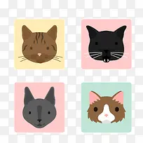 矢量动物头像-空若网 矢量动物头像-空若网