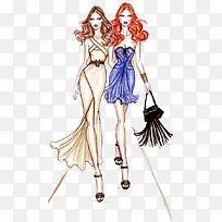 简约时尚女装插画设计-空若网 简约时尚女装插画设计-空若网