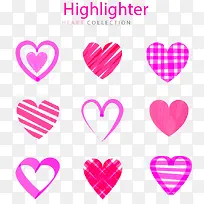 荧光粉色爱心-空若网 荧光粉色爱心-空若网