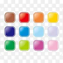 矢量彩色按钮插图-空若网 矢量彩色按钮插图-空若网