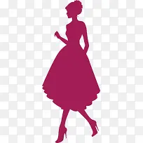 创意卡通时尚女性剪影-空若网 创意卡通时尚女性剪影-空若网