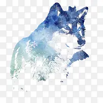 水彩狼泼墨素材-空若网 水彩狼泼墨素材-空若网