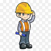卡通可爱建筑工程师-空若网 卡通可爱建筑工程师-空若网