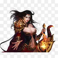 手绘战刀女子-空若网 手绘战刀女子-空若网