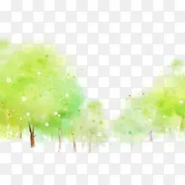 水彩树林-空若网 水彩树林-空若网