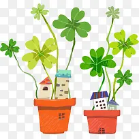 四叶草盆栽-空若网 四叶草盆栽-空若网