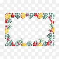 树叶水果夏日边框-空若网 树叶水果夏日边框-空若网