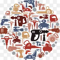 装修工具扁平化图标-空若网 装修工具扁平化图标-空若网