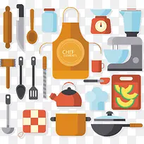 矢量手绘厨房用品-空若网 矢量手绘厨房用品-空若网