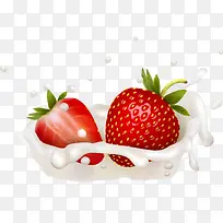 矢量草莓牛奶喷溅-空若网 矢量草莓牛奶喷溅-空若网