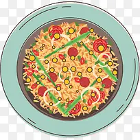 扁平美味炒饭食物-空若网 扁平美味炒饭食物-空若网