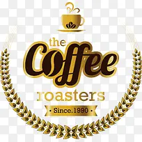 金色咖啡装饰-空若网 金色咖啡装饰-空若网