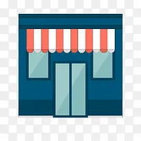 扁平化商店设计矢量图-空若网 扁平化商店设计矢量图-空若网