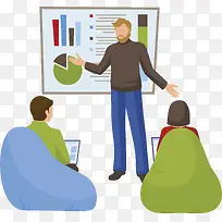 商务演讲插画-空若网 商务演讲插画-空若网