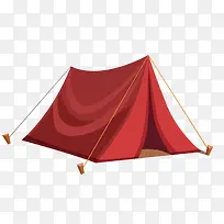 卡通手绘红色帐篷-空若网 卡通手绘红色帐篷-空若网