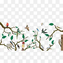 矢量春天的鸟-空若网 矢量春天的鸟-空若网