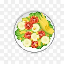 卡通蔬菜沙拉矢量图-空若网 卡通蔬菜沙拉矢量图-空若网