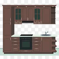 咖啡色厨房台-空若网 咖啡色厨房台-空若网