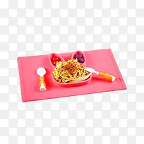 萌宝一体式便携硅胶餐具粉兔-空若网 萌宝一体式便携硅胶餐具粉兔-空若网