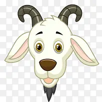 白色卡通山羊头像-空若网 白色卡通山羊头像-空若网