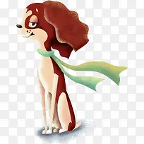 手绘卡通小狗素材-空若网 手绘卡通小狗素材-空若网