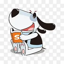 看书的小狗-空若网 看书的小狗-空若网