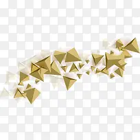 黄色简约三角形碎片-空若网 黄色简约三角形碎片-空若网