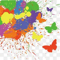 彩色喷溅背景-空若网 彩色喷溅背景-空若网