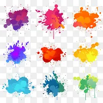 彩色颜料喷溅背景-空若网 彩色颜料喷溅背景-空若网