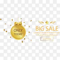 金色挂饰促销横幅-空若网 金色挂饰促销横幅-空若网