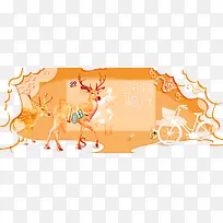 橙色背景元素-空若网 橙色背景元素-空若网