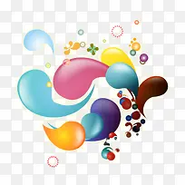 彩色逗号图案免抠素材-空若网 彩色逗号图案免抠素材-空若网