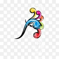 彩色逗号装饰图案-空若网 彩色逗号装饰图案-空若网