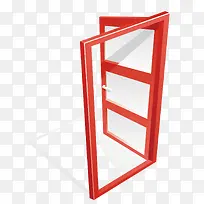 矢量立体木质玻璃门框-空若网 矢量立体木质玻璃门框-空若网