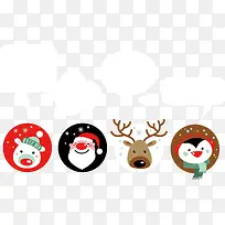 彩绘圣诞节装饰元素-空若网 彩绘圣诞节装饰元素-空若网