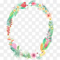 彩色椭圆形花环-空若网 彩色椭圆形花环-空若网